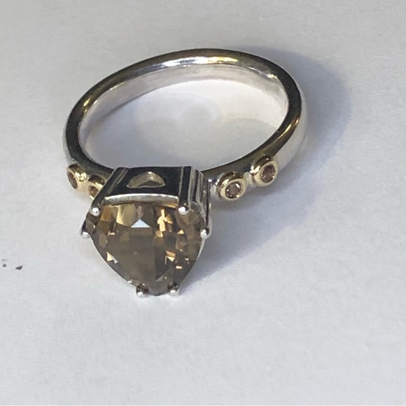 Pandora Smokey Quartz 14k & 925 Ring - Picture 6 of 10